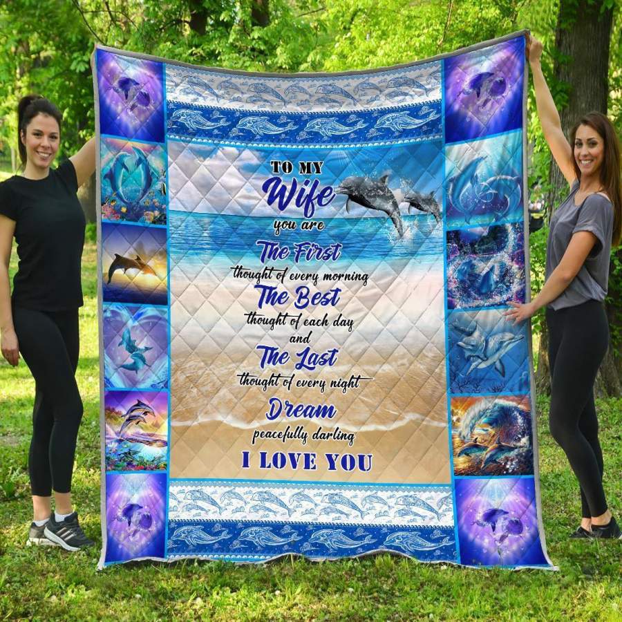 Beautiful Dolphin Couple Quilt NTN08142002-MEI