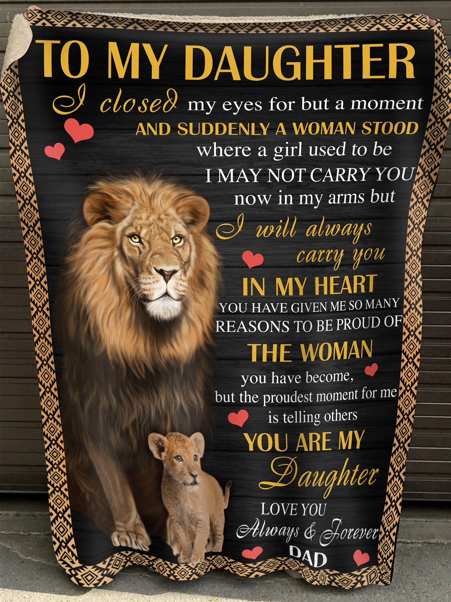 To My Grandson Lion Blanket From Grandpa – Never Forget That I Love You, Customized Blanket