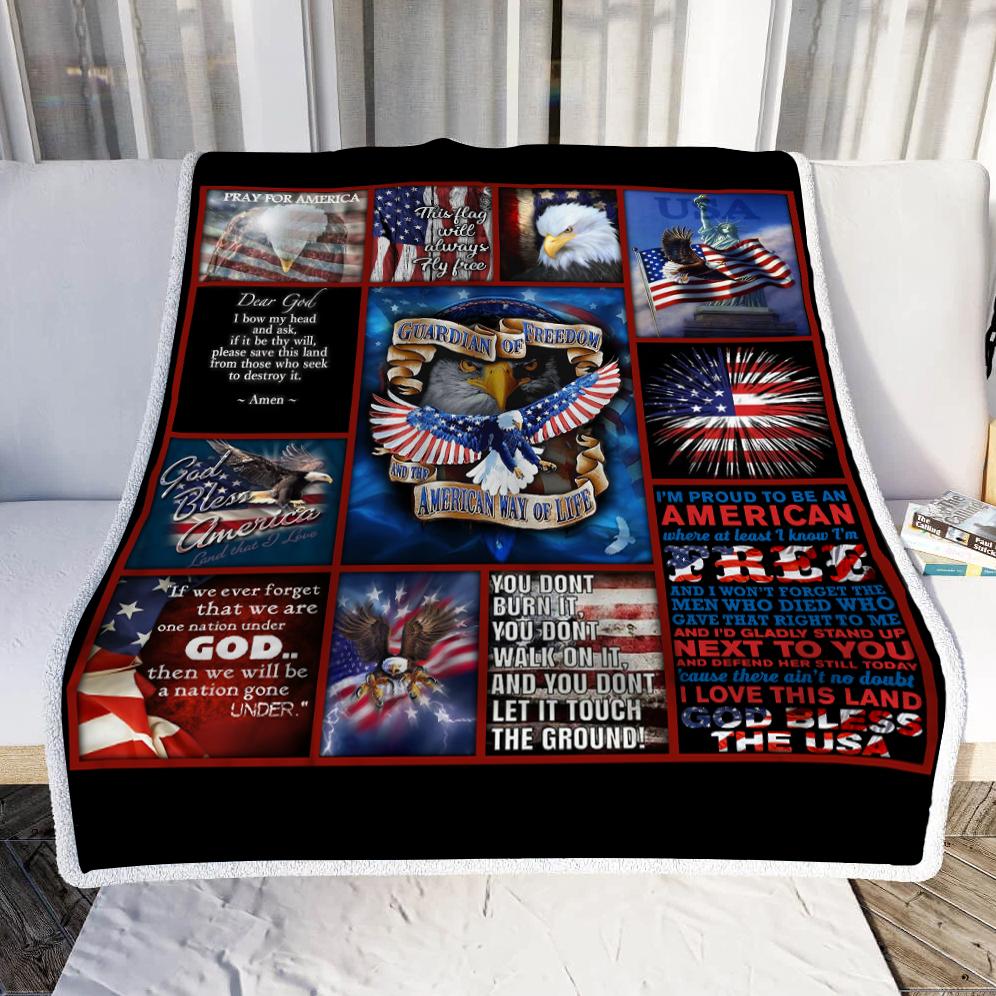 God Bless America Throw Blanket