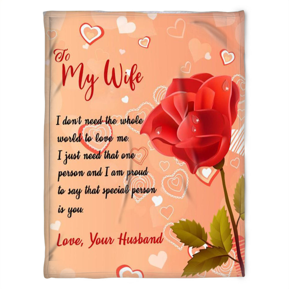 To My Wife Blanket,Fleece Blanket, Love Your Husband. Gift For Wife Family Home Decor Bedding Couch Sofa Soft And Comfy Cozy