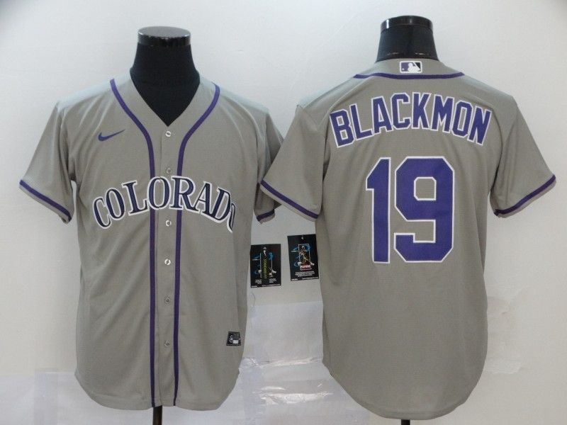 Colorado Rockies Charlie Blackmon #19 2020 MLB Grey Jersey