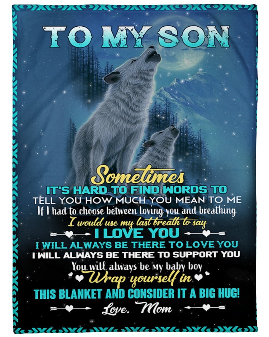 To My Son You Will Alwasy Be My Baby Boy Fleece Blanket – Quilt Blanket Gift For Son Gift For Birthday Family Home Decor Bedding Couch Sofa Soft and Comfy Cozy