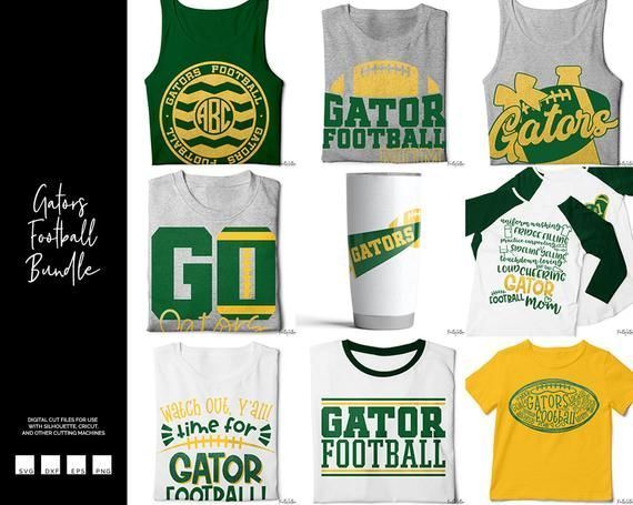 Gators Football Svg Bundle 15 Gator Football And Cheer Shirt Designs Shirt