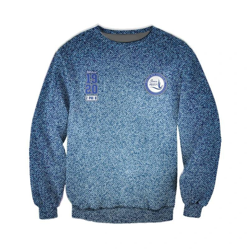 Sorority Sweatshirt – Zeta Phi Beta Jeans Style Crewneck Sweatshirt