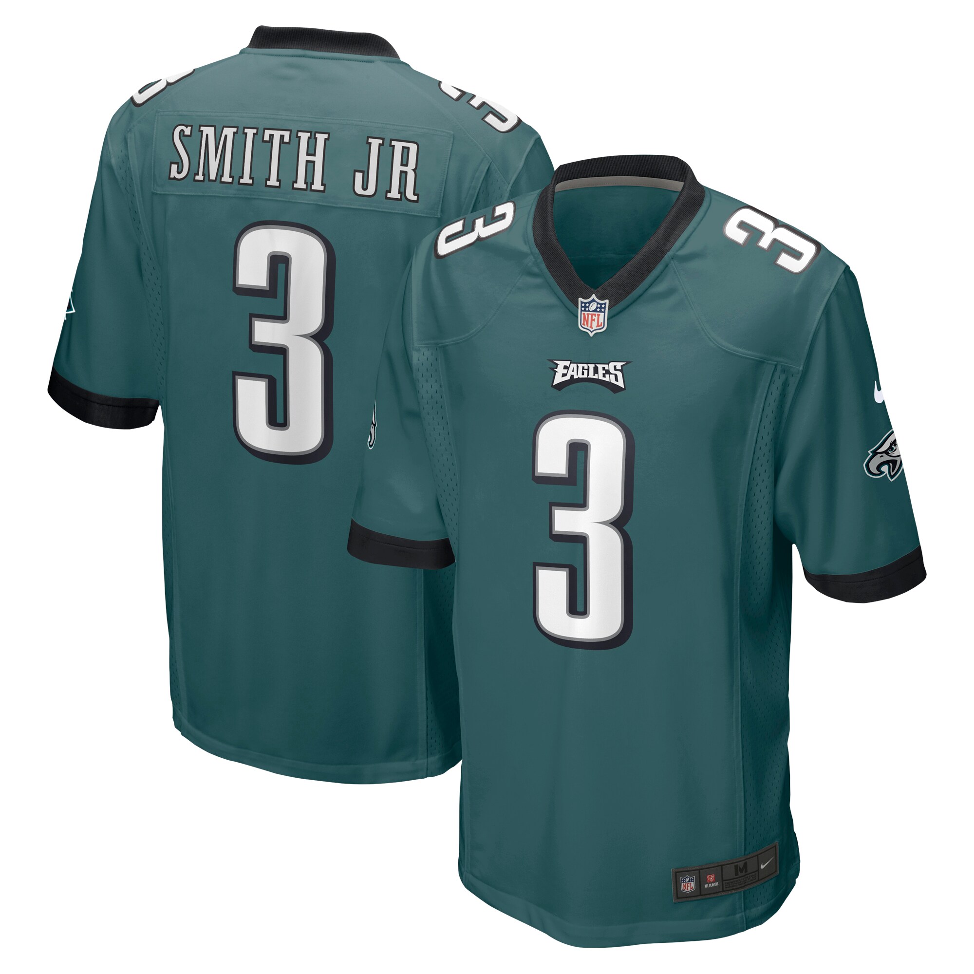 Nolan Smith Philadelphia Eagles 2023 NFL Draft First Round Pick Game Jersey – Midnight Green