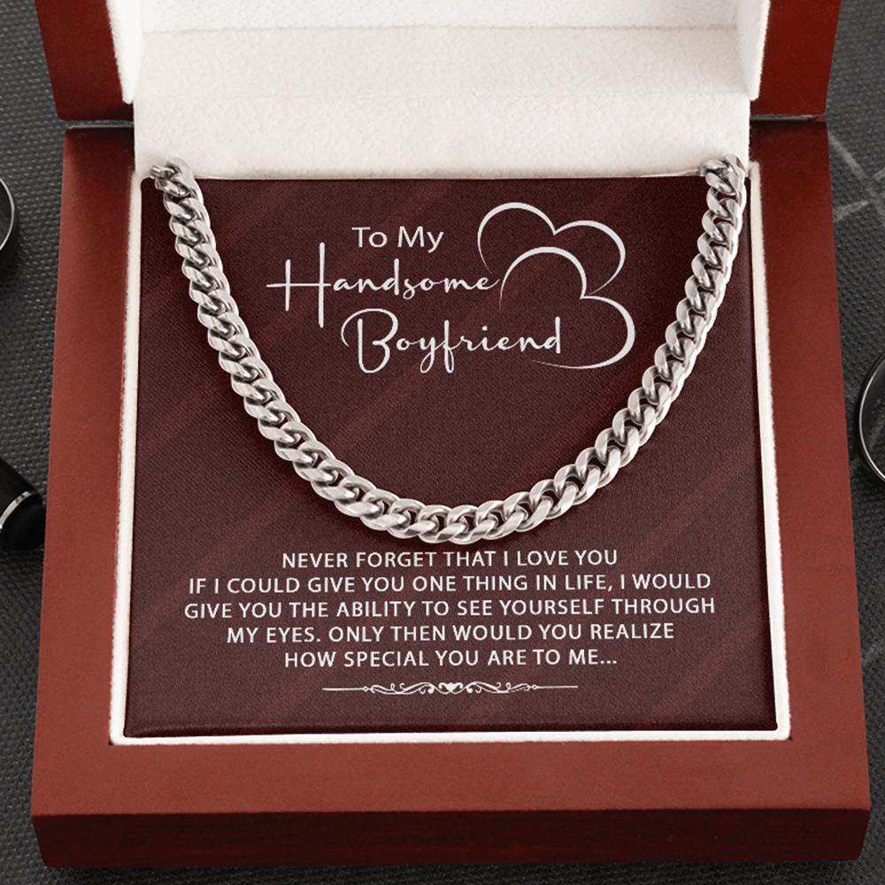 Stylish Gift For Boyfriend  Cuban Link Chain Necklace