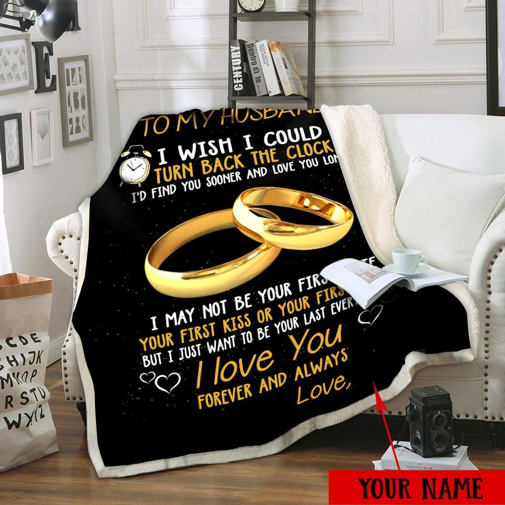 Tht – Customize To My Husband I Wish I Could Turn Back The Clock – Blanket