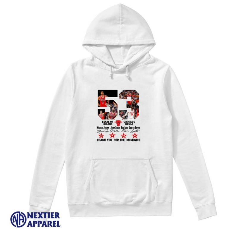 53 Years of Chicago Bulls 1966 2019 shirt Unisex Hoodie