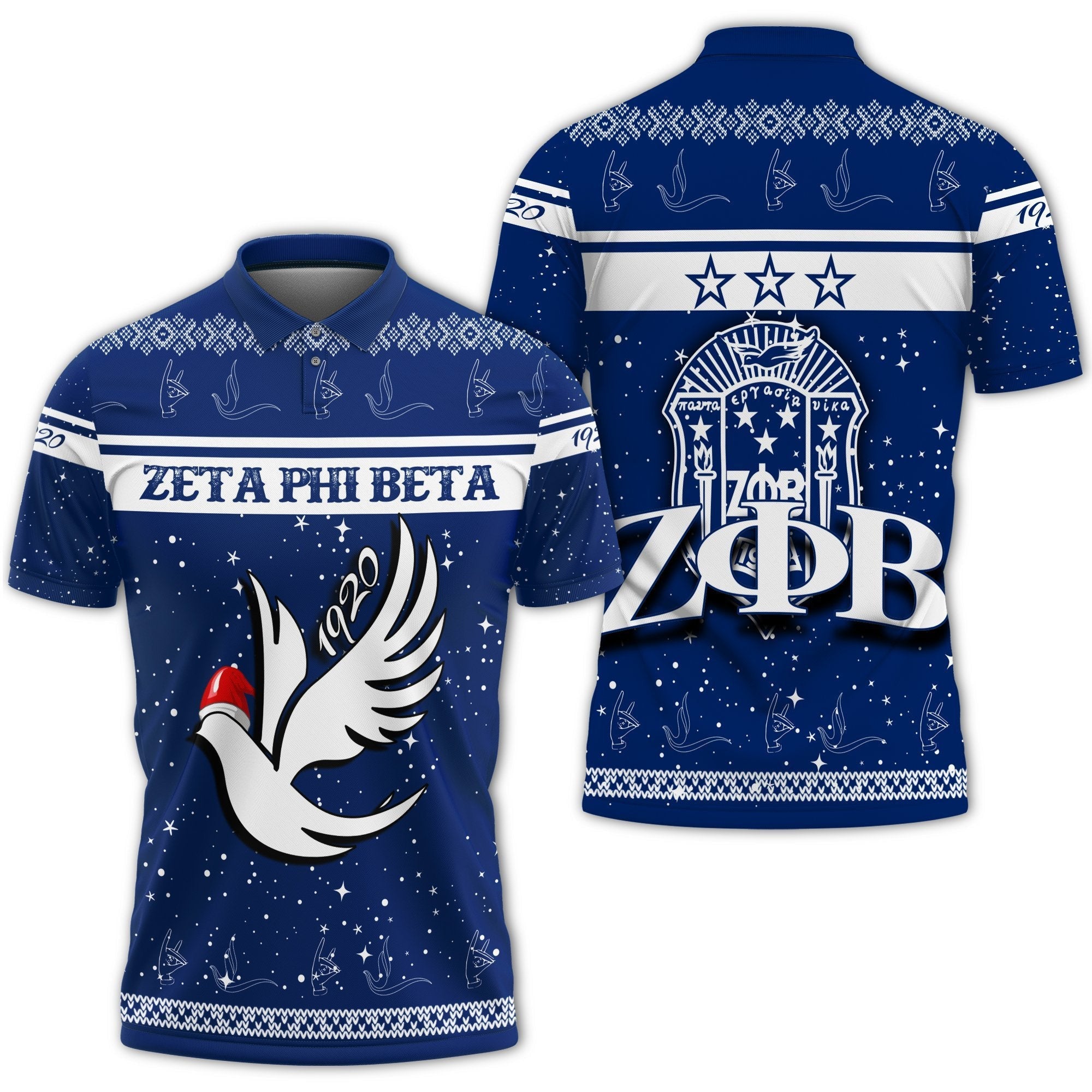 Sorority Polo – Zeta Phi Beta Christmas Polo Shirt