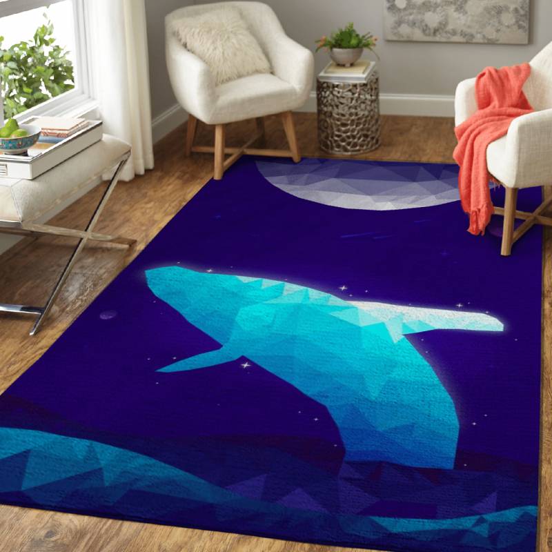 Majestic Space Whale – Spirit Animal Area Rug Carpet