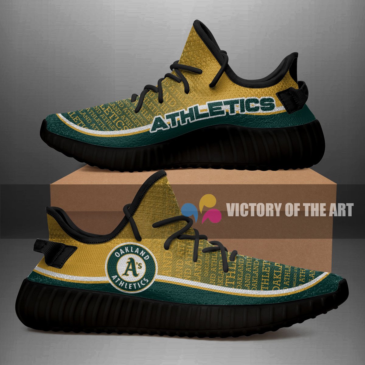 Colorful Line Words Oakland Athletics Yeezy Shoes