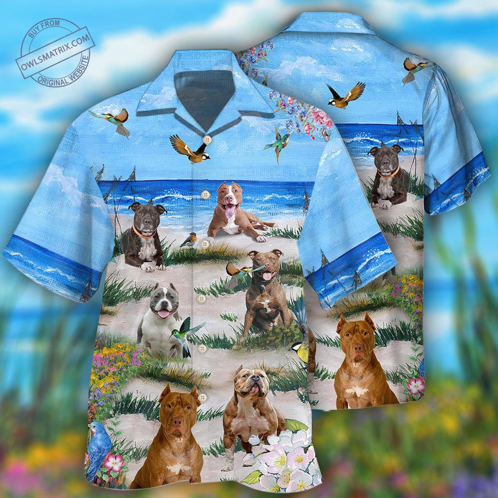 Pitbull Blue Beach Summer – Hawaiian Shirt – Haws02Qan120322
