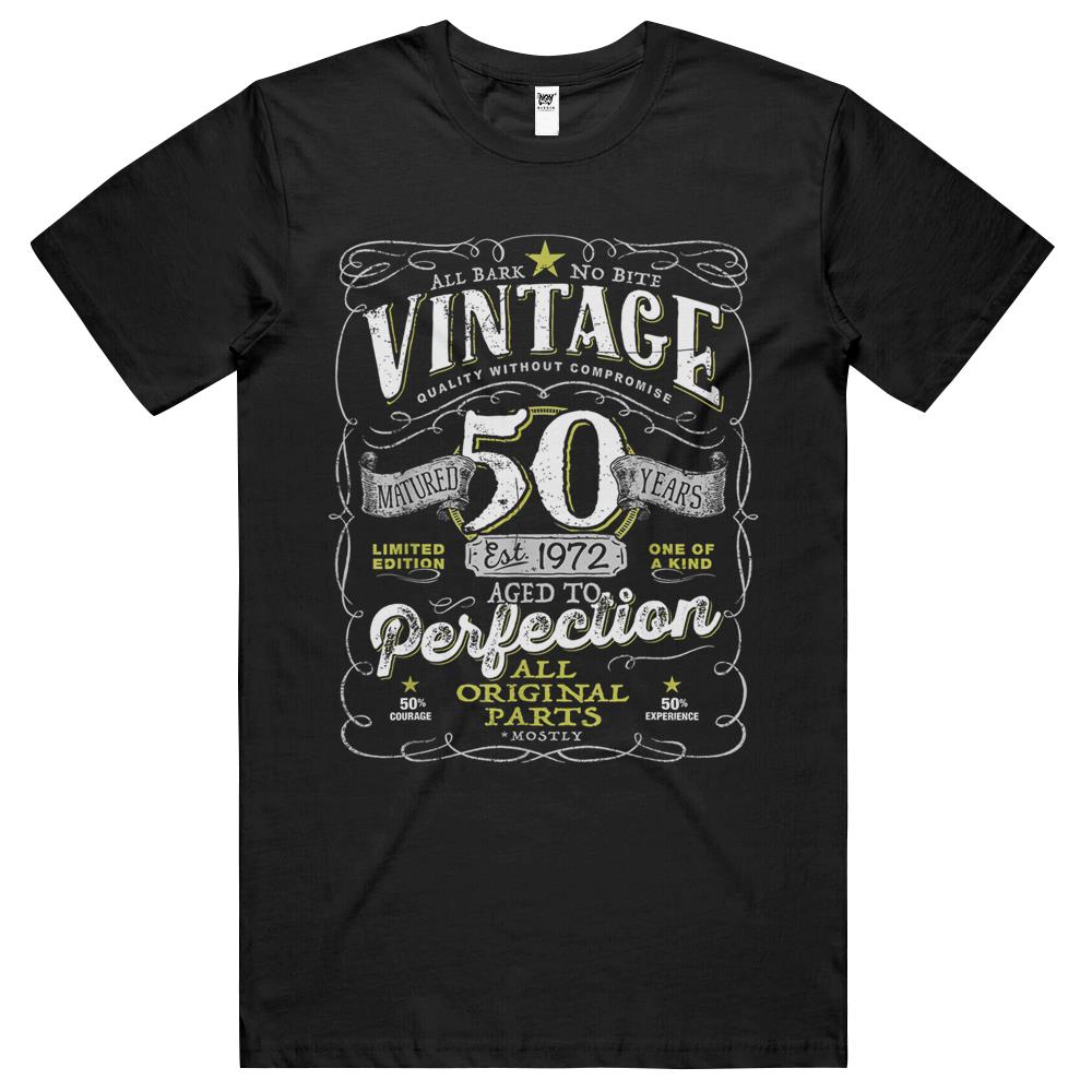 Vintage 50Th Birthday For Him 1972 Aged To Perfection T Shirts