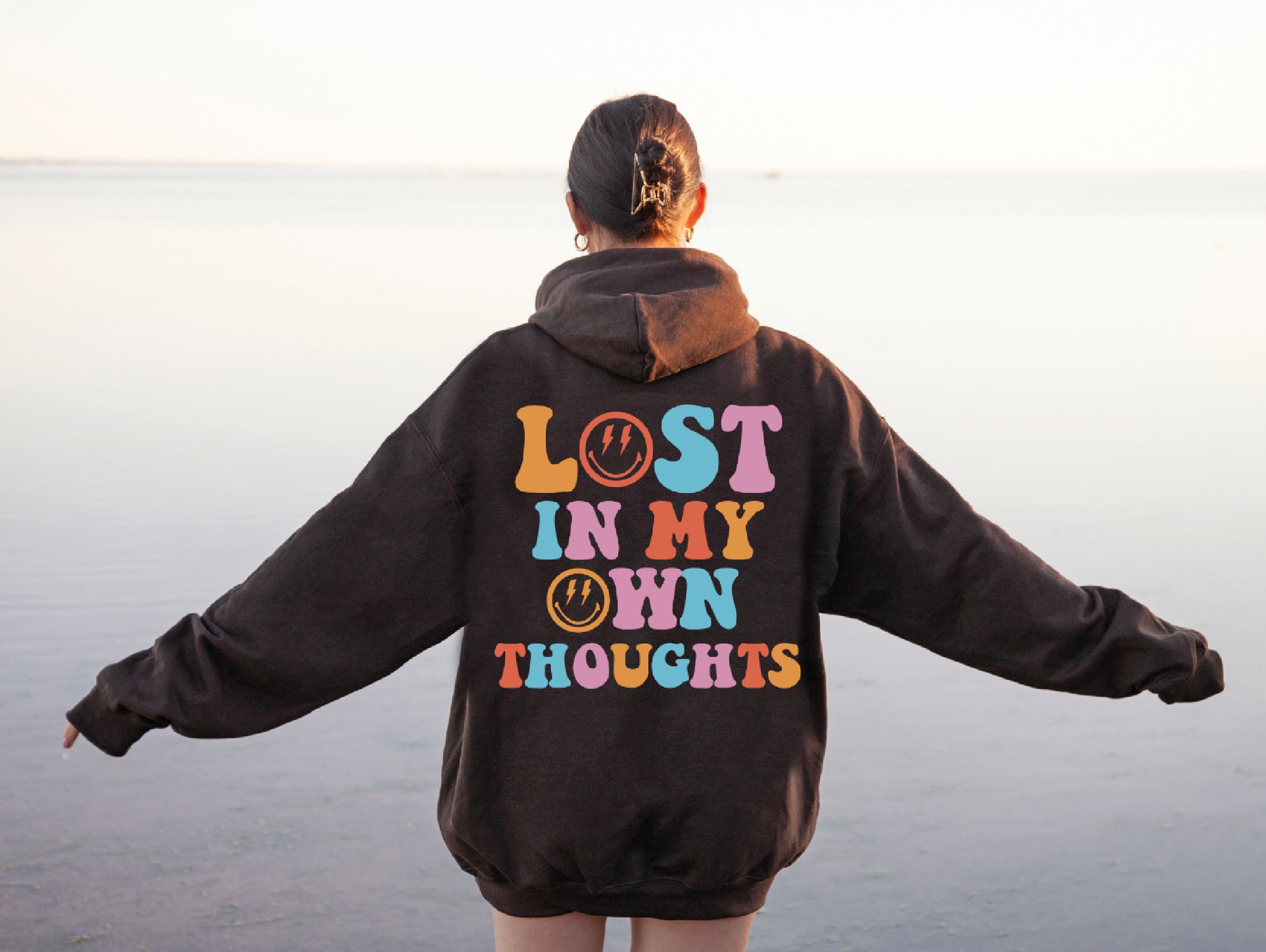 Lost In My Own Thoughts Hoodie, Trendy Sweatshirt, Cozy Shirt, Preppy Sweatshirt, Oversized Hoodie