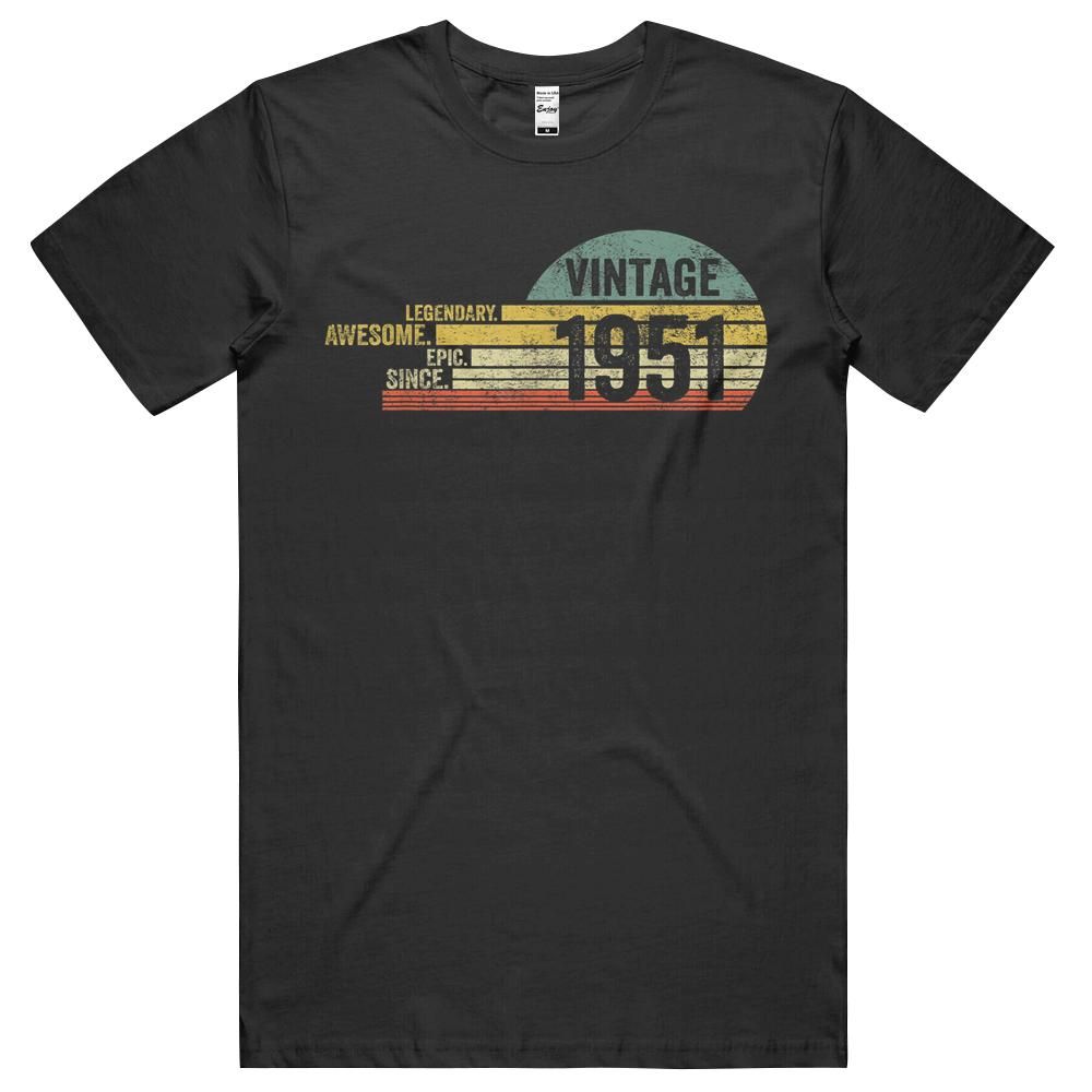 70 Year Old Legendary Retro Vintage Awesome Birthday 1951 Unisex Shirt