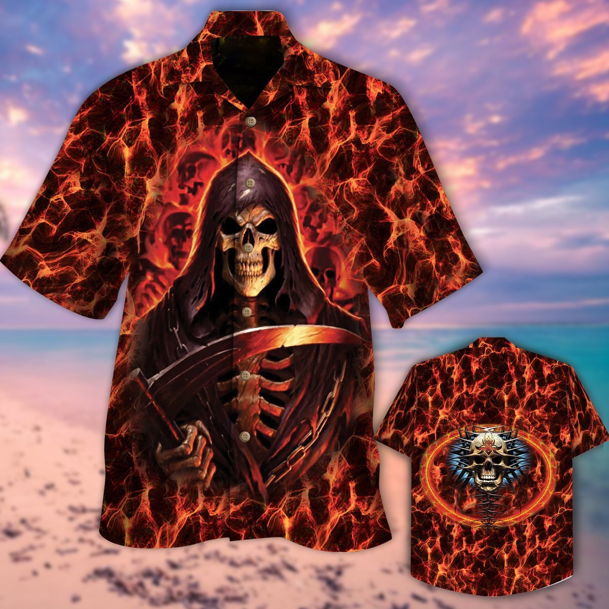 Skull Hook Halloween Hawaii Shirt For Men Women Adult Ha90354