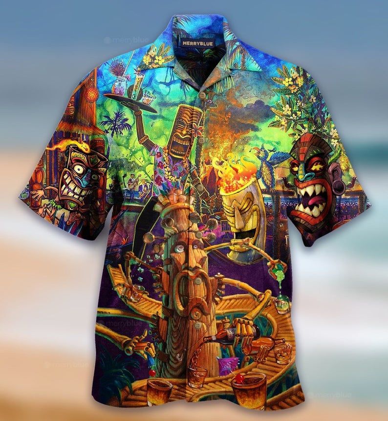 Tiki Bar Multicolor Unique Design Hawaii Shirt Ha101870