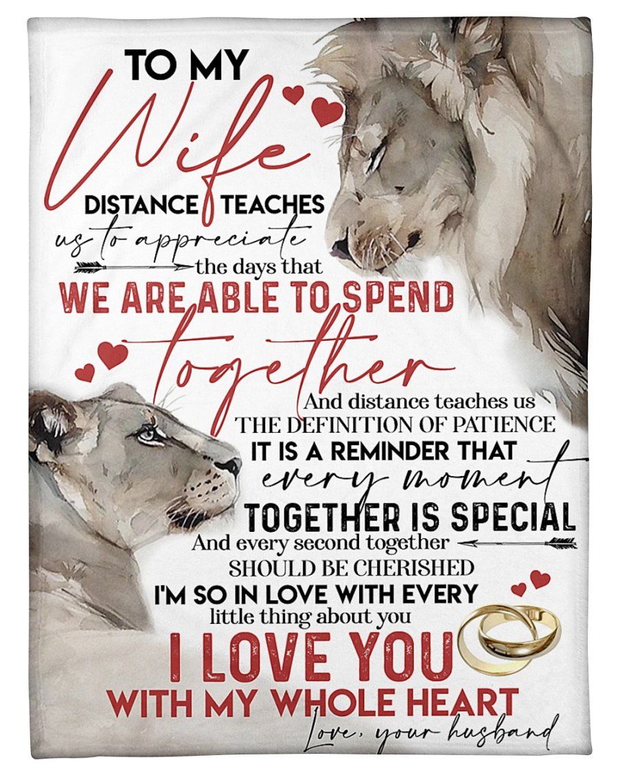 We Are Able To Spend Together Lion Gift For Wife Fleece Blanket