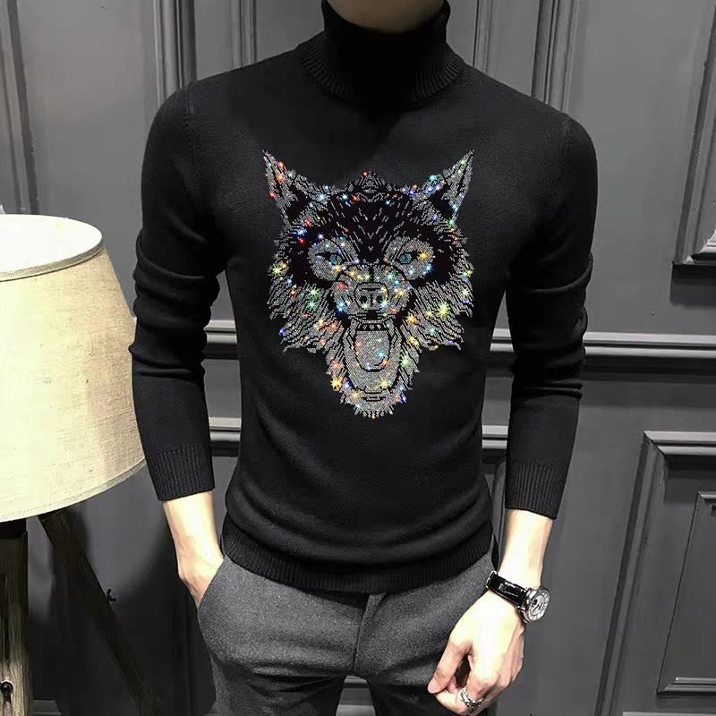 Autumn And Winter Woolen Clothes Men’s Turtleneck Sweater High-Quality Knitted Long-Sleeved Warm Casual Jacket Pullover alx