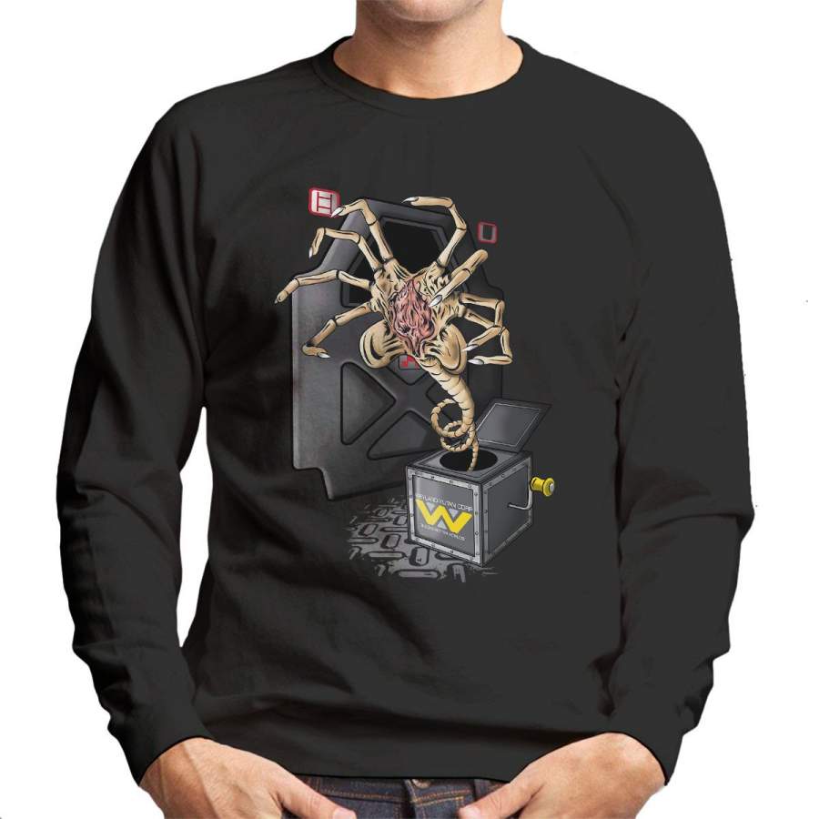 Alien Facehugger In The Box Men’s Sweatshirt