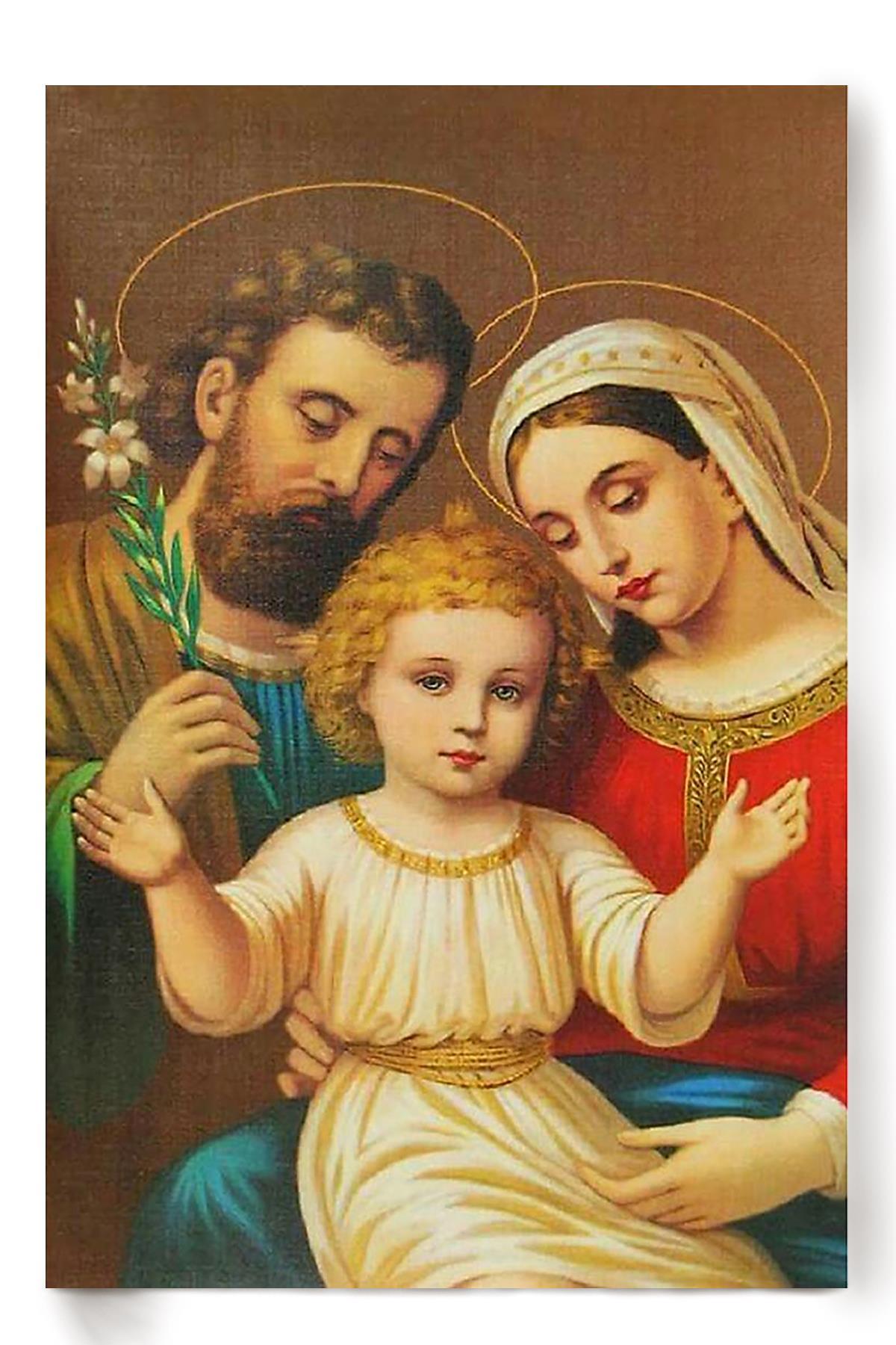 Jesus Family Christian Wall Art Gift For Christmas Decor Son Of God Poster