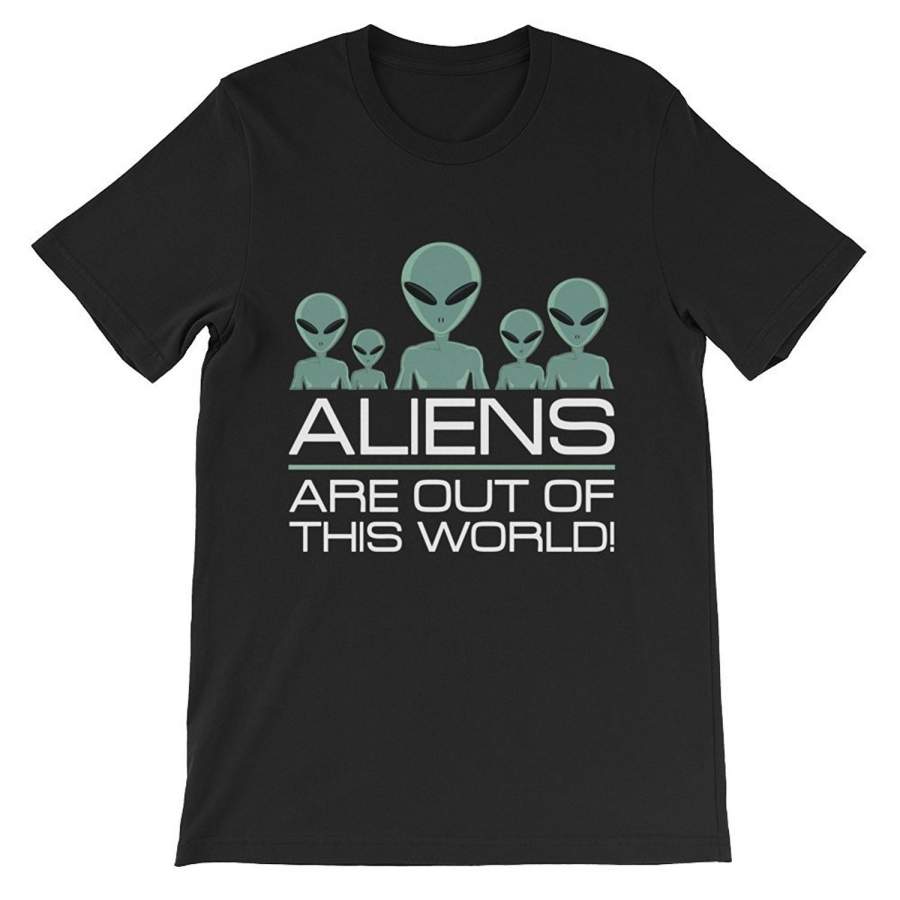 Aliens Are Out Of This World Men  T-Shirt Fashion Cotton T-Shirts Black