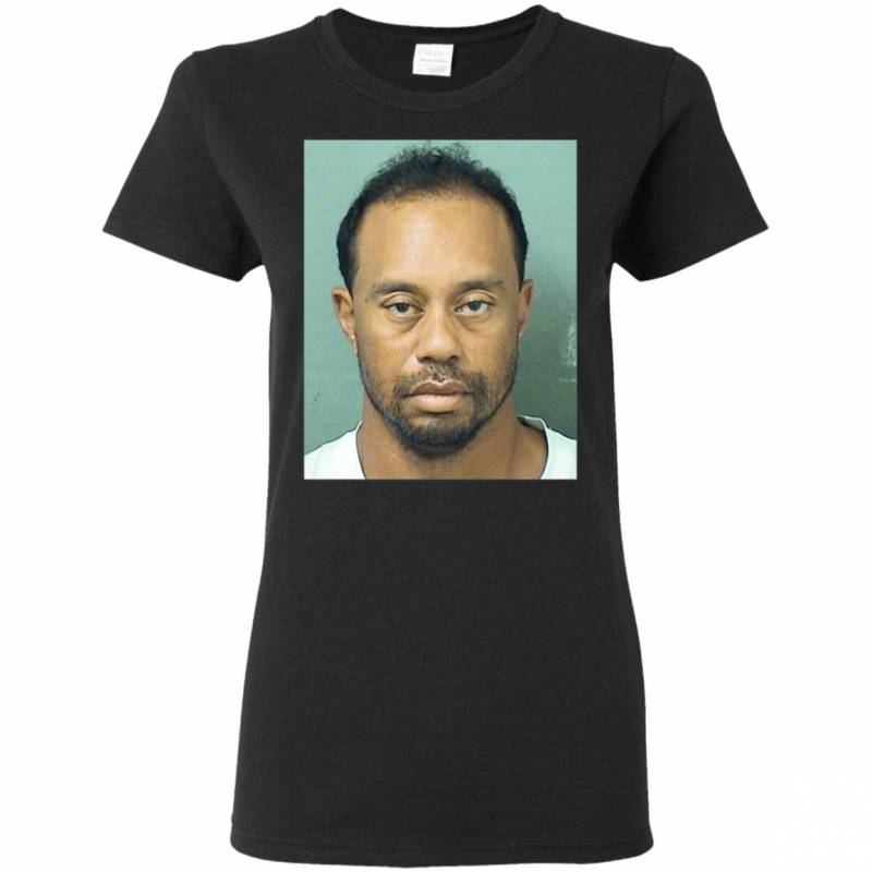 Tiger Woods Mugshot Ladies Women T-Shirt