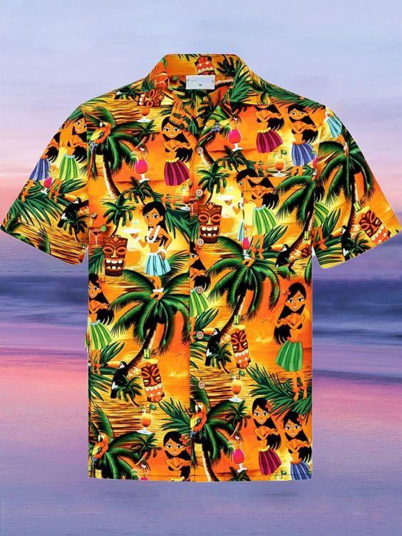 Tiki Aloha Hawaii Shirt For Men Women Adult Ha9561