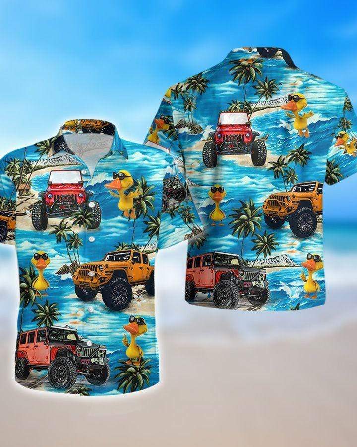 Hawaii Aloha Shirt Made In Jeep Beach I Give A Duck Ha104901