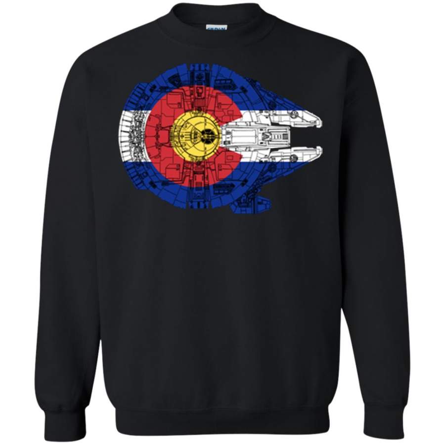 Colorado Flag And The Millennium Falcon Sweatshirt T-Shirt