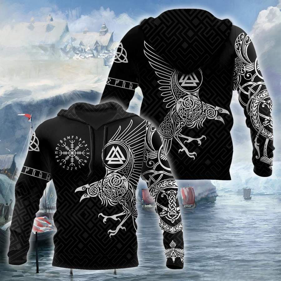 Vikings – The Raven of Odin Tattoo Special Hoodie