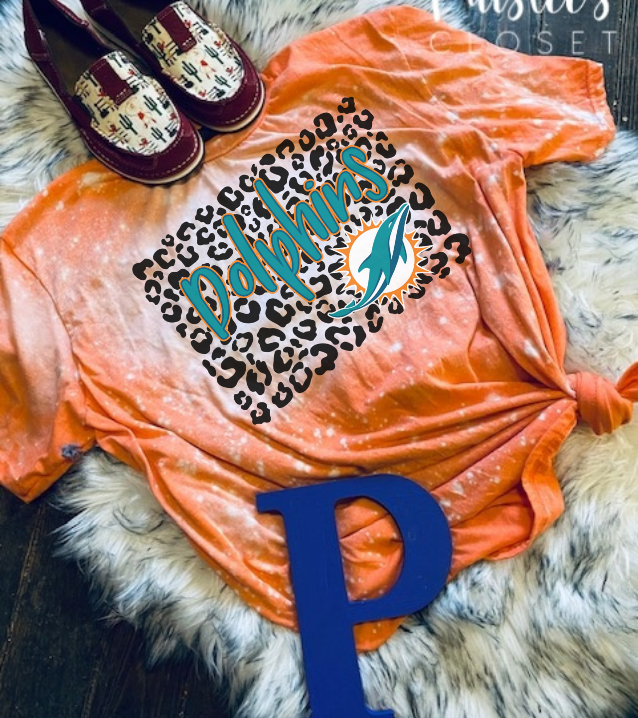 Miami Dolphins Leopard Football Shirt