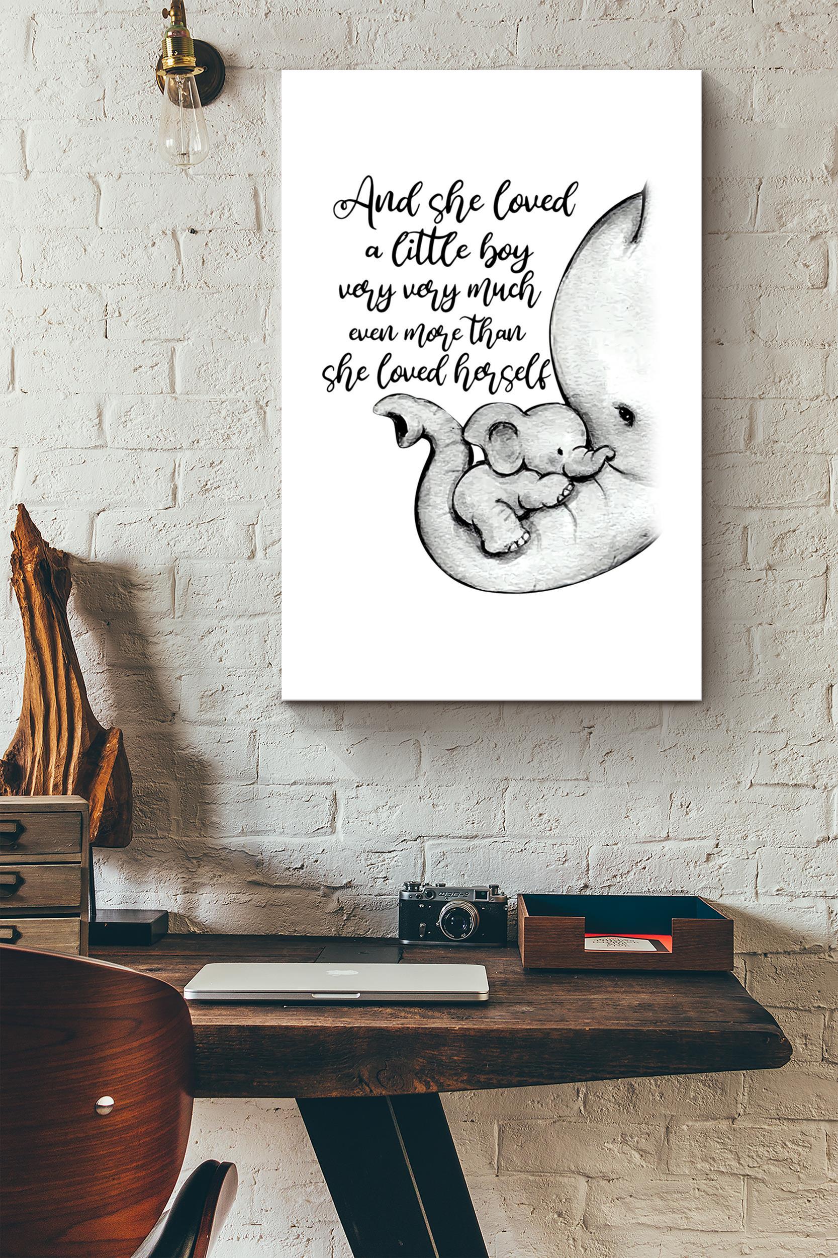 She Loved A Little Boy Even More Than She Loved Herself Poster – Animal Wall Art – Gift For Mother’S Day, Elephant Lover (Unframed) Poster