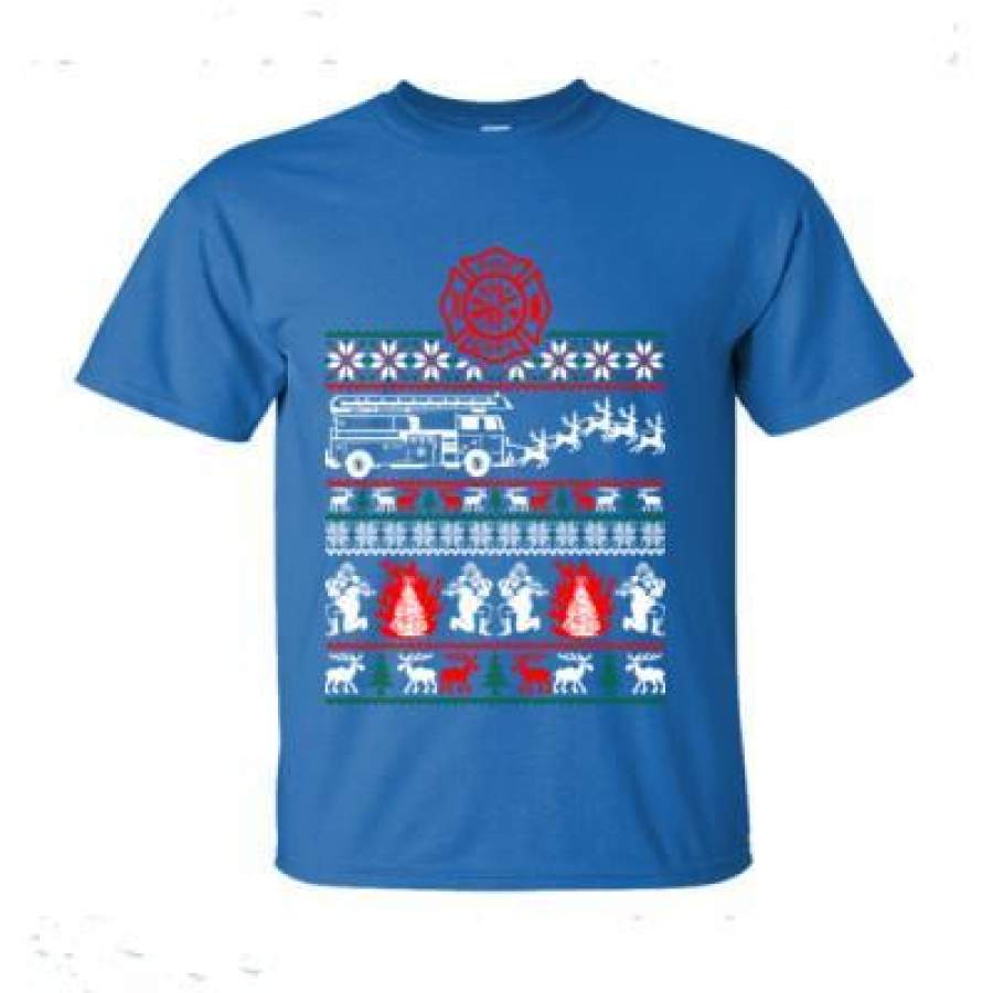 AGR Firefighter Christmas Sweater Ugly – Ultra-Cotton T-Shirt