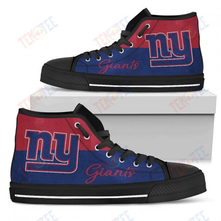 Mens Womens New York Giants High Top Shoes Divided Colours Stunning TMT557