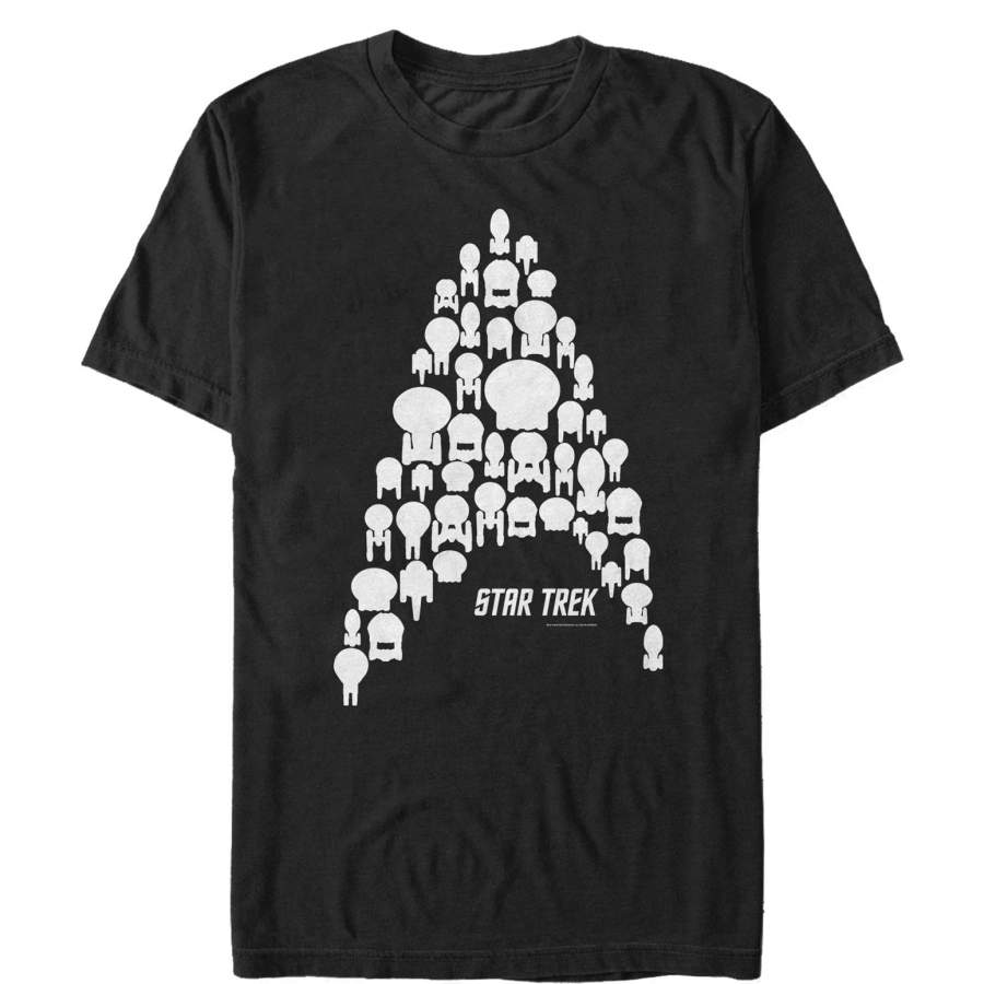 Star Trek Men’s Starfleet Ship Collage  T Shirt