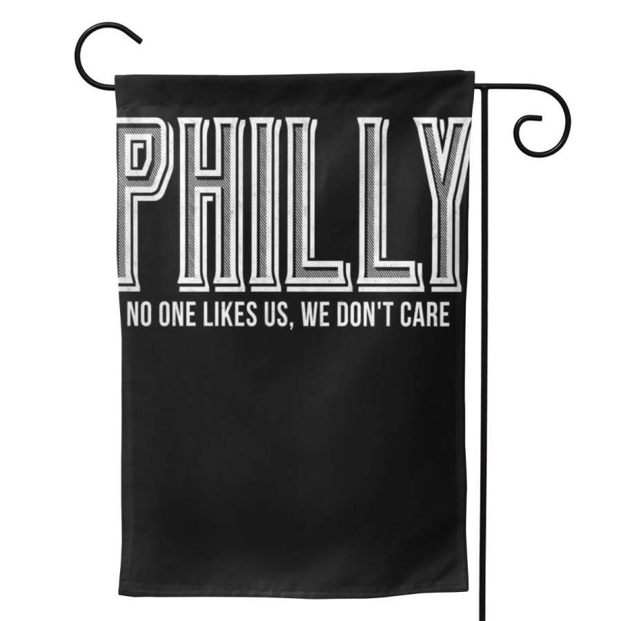 2 Pcs Garden Flag Philly Fan No One Likes Us We Don’t Care Horizontal Poster 12.5″x18″ -Mothers Day, Birthday Gifts for Mom, Dad, Wife, Husband, Daughters, Grandma, Friends