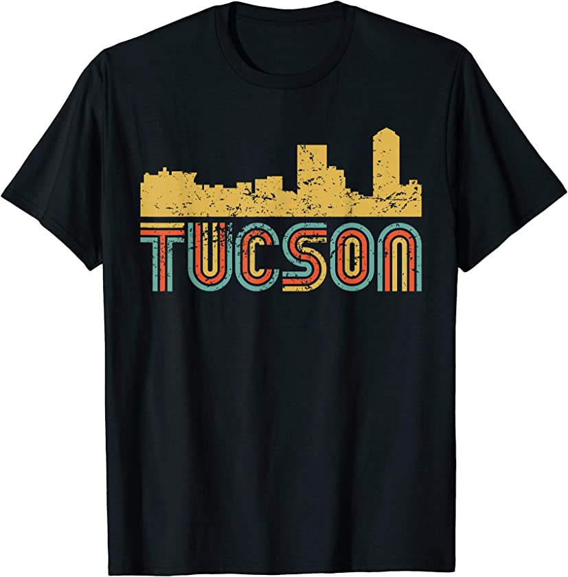 Vintage Retro Tucson Arizona Skyline T-Shirt