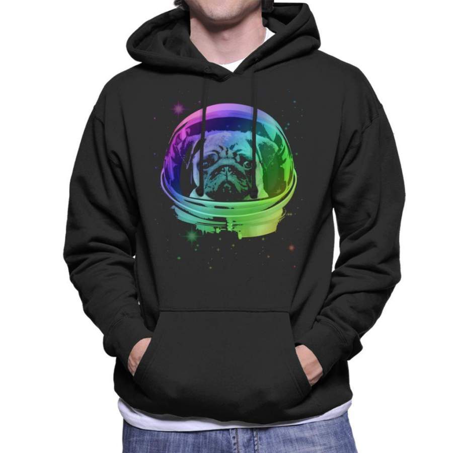 Space Pug Men’s Hooded Sweatshirt
