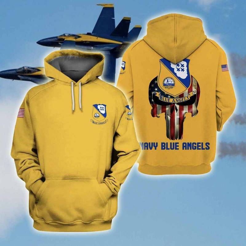 U.S Navy Blue Angels Special All Over Print Hoodies T-Shirt