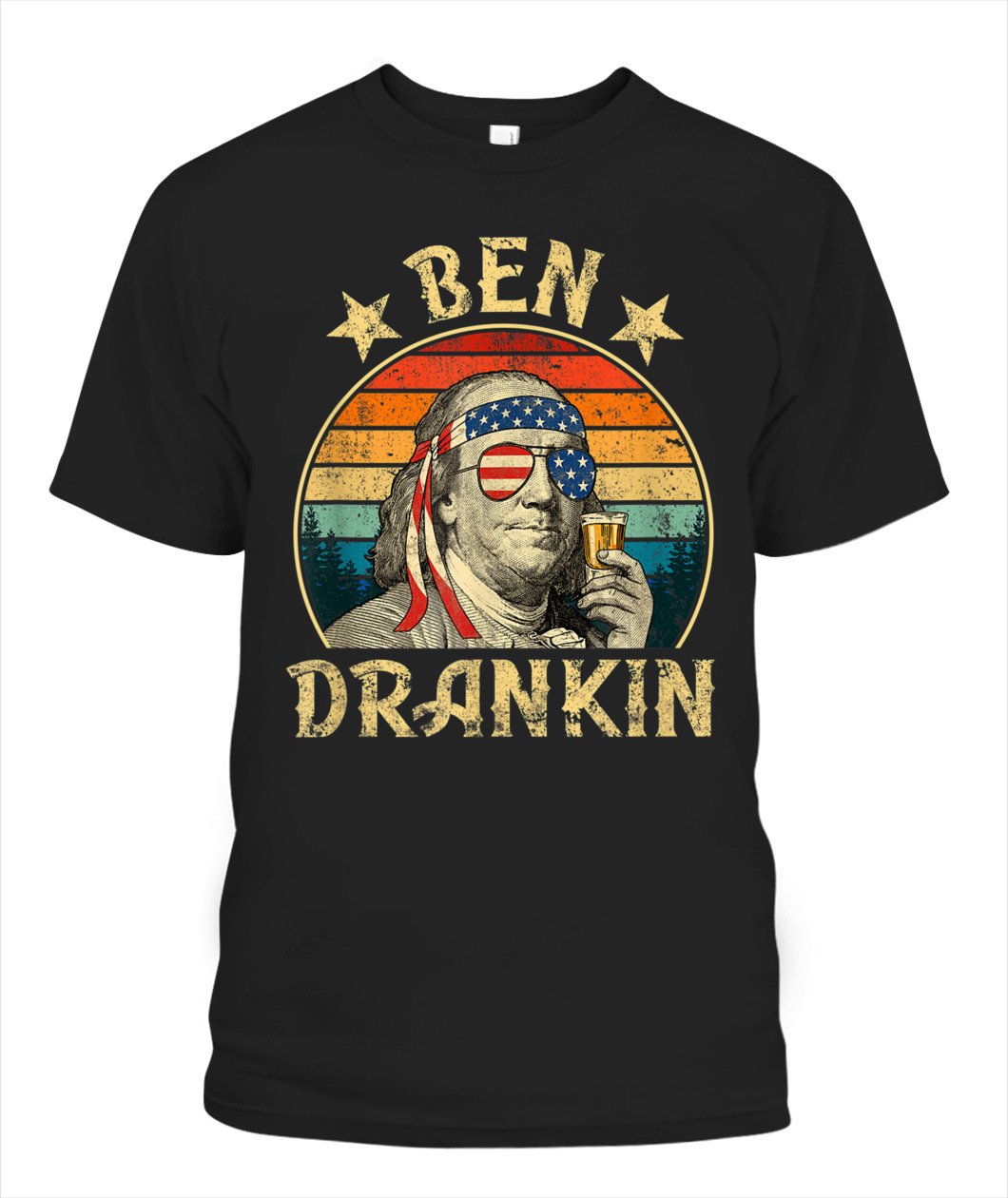 Ben Drankin Funny 4th Of July Vintage Retro Customize Any Ideas, Personalized T-shirt, Hoodie Adult, Kid, Unisex