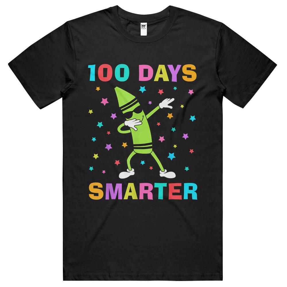 100 Days Smarter 100Th Day Of School Dabbing Crayon T Shirts