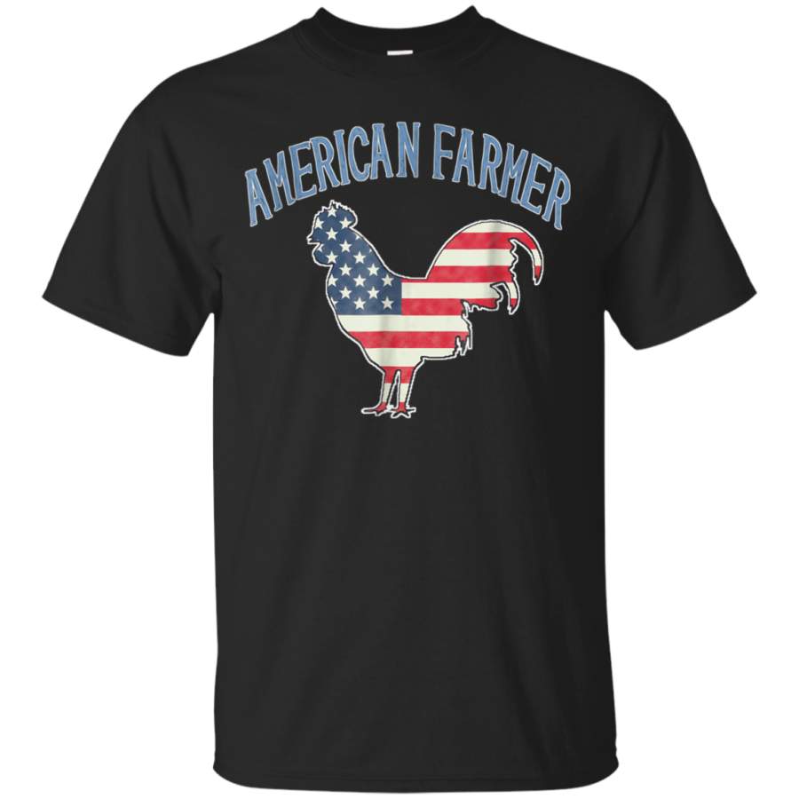 AGR American Farmer Patriot Rooster Distressed Flag Gift tShirt