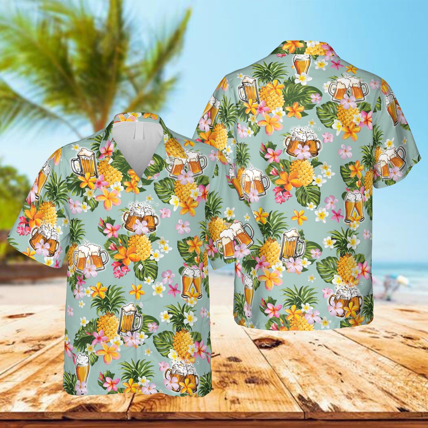 Beer And Pineapple Hawaii Summer Outfit For Men Ha65581