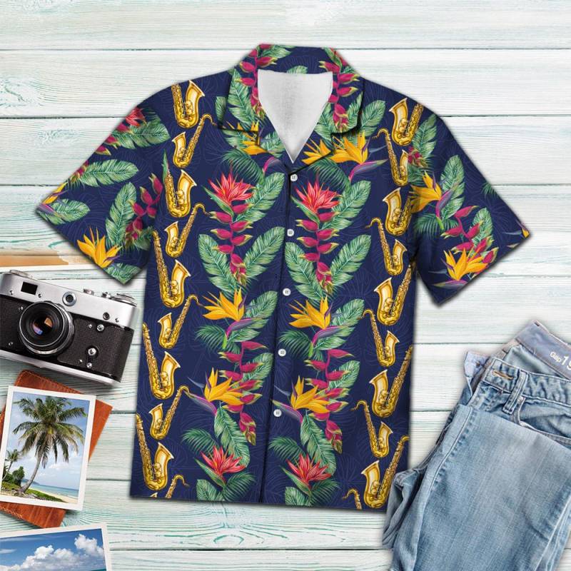 Tropical Saxophone Hawaii Shirt Ha88982