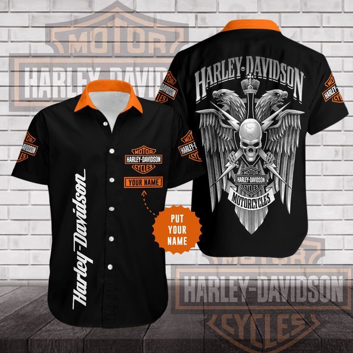 Harley Davidson Personalized Button Shirt 098