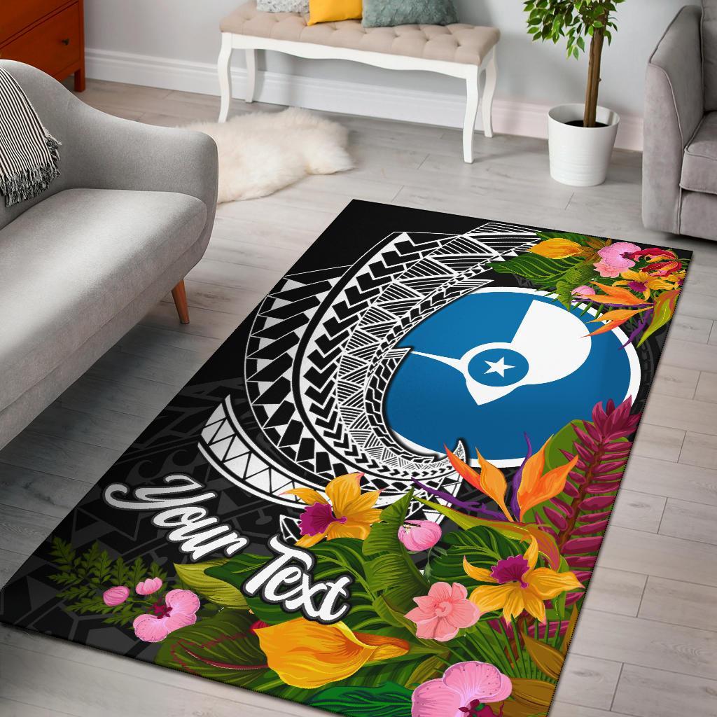 Yap State Area Rug – Custom Personalised Seal Spiral Polynesian Patterns