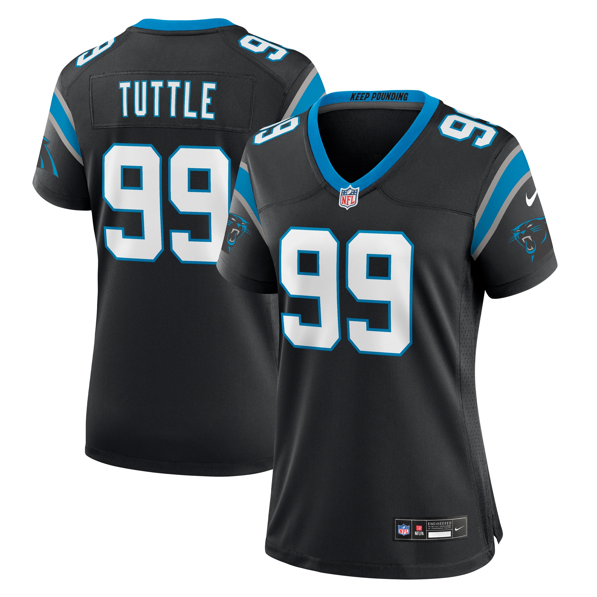 Shy Tuttle Carolina Panthers Women's Game Player Jersey – Black