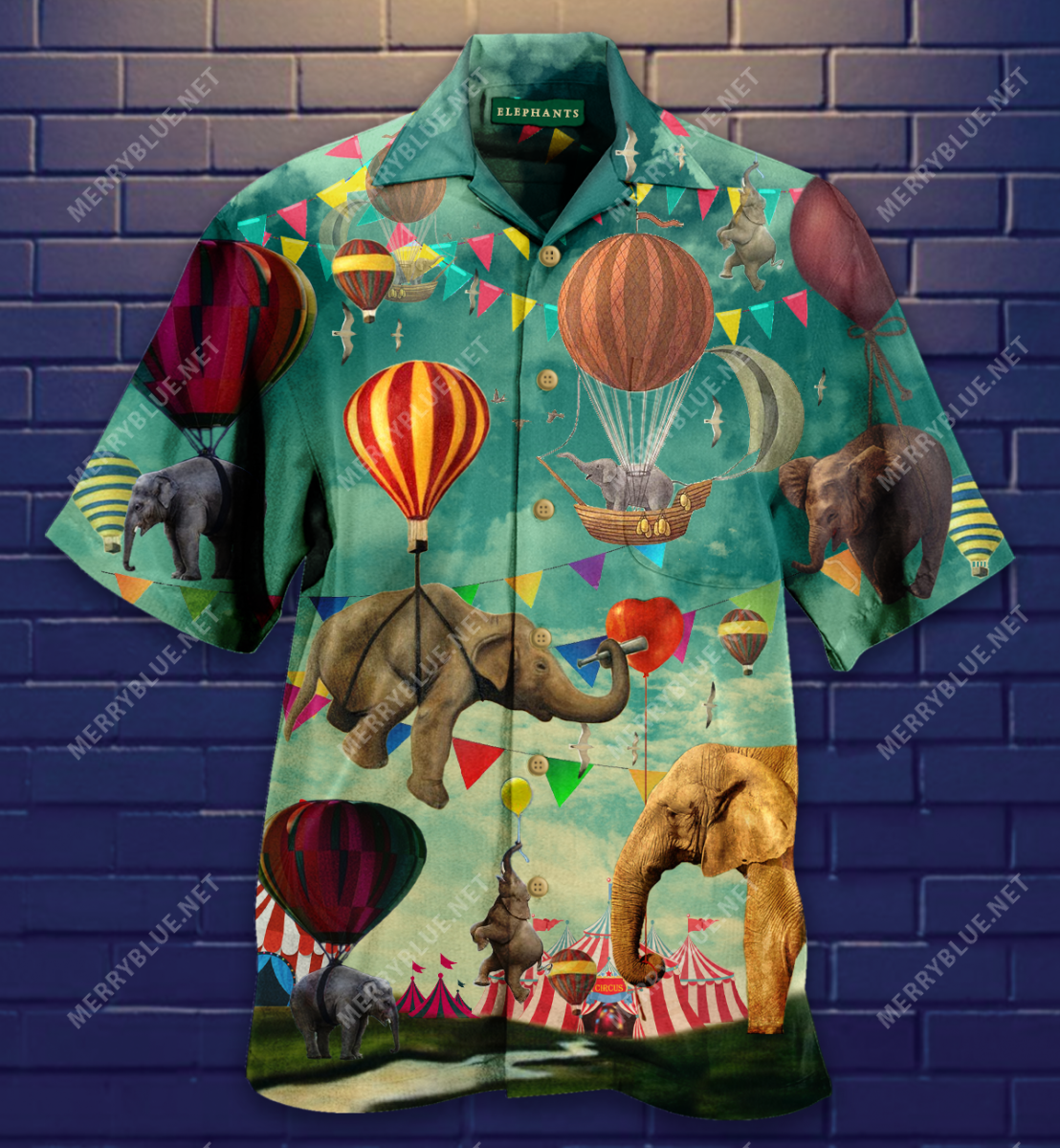 I Can Fly Elephant Hot Air Balloon Shirt Sleeve Shirt