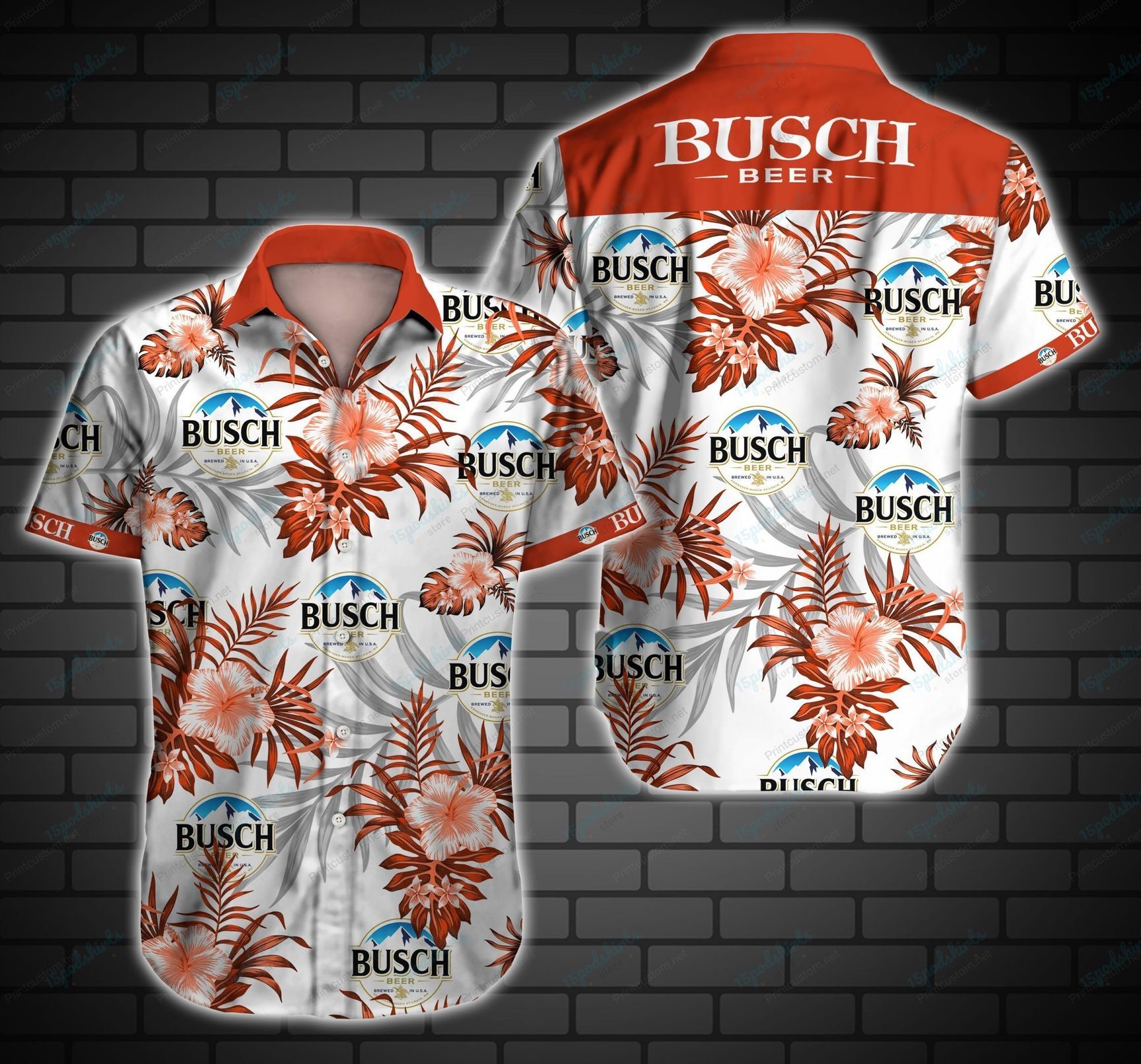 Busch Beer Style 4 Hawaiian Aloha Shirts Aloha Shirts